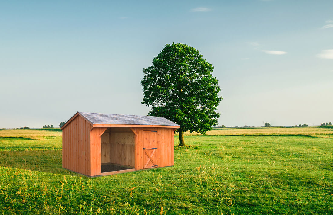 10x20 Horse Run-In - Black Bear Outdoor Structures