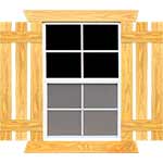 2’ X 3’ Window W/ Shutter Trim