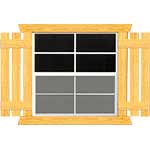 3’ X 3’ Window W/ Shutter Trim